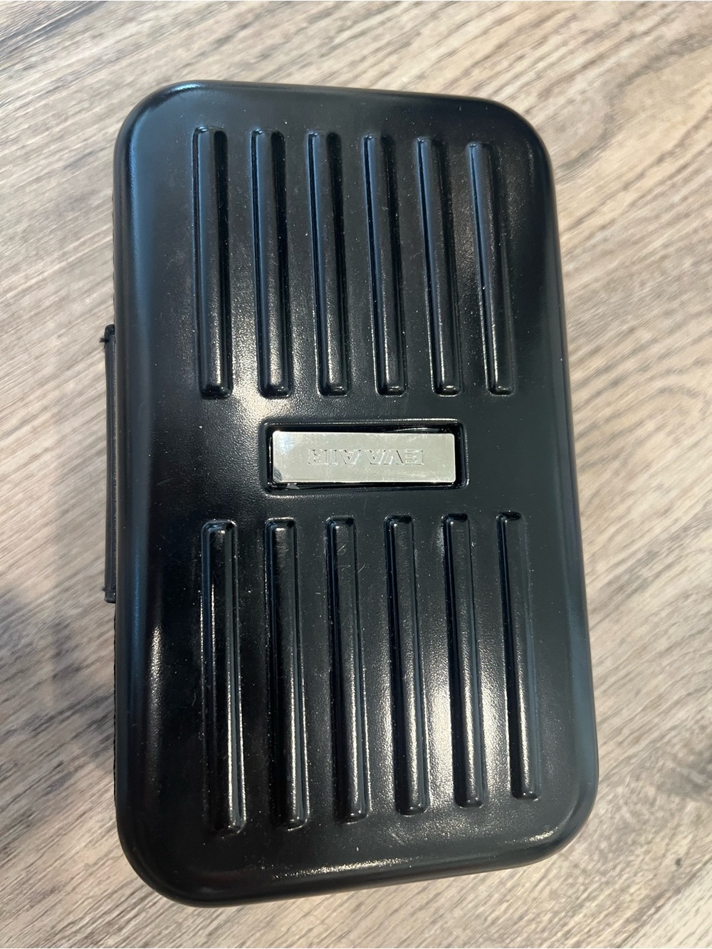 Salvatore Ferragamo Black Hard Shell Portable Electronics Case
